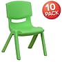 Flash Furniture Plastic Kids Stackable Chair, Green, 10-Pieces (10YUYCX003GRN)~#|#~sp167072945_sc7
