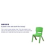 Flash Furniture Plastic Kids Stackable Chair, Green, 10-Pieces (10YUYCX003GRN)~#|#~sp167072947_sc7
