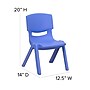 Flash Furniture Plastic Kids Stackable Chair, Blue, 10-Pieces (10YUYCX003BL)~#|#~sp167072965_sc7