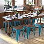 Flash Furniture Kai Industrial Metal Stackable Table Height Stool without Back, Teal, 4-Pieces/Pack (ETBT350318TLWD)~#|#~sp167073000_sc7