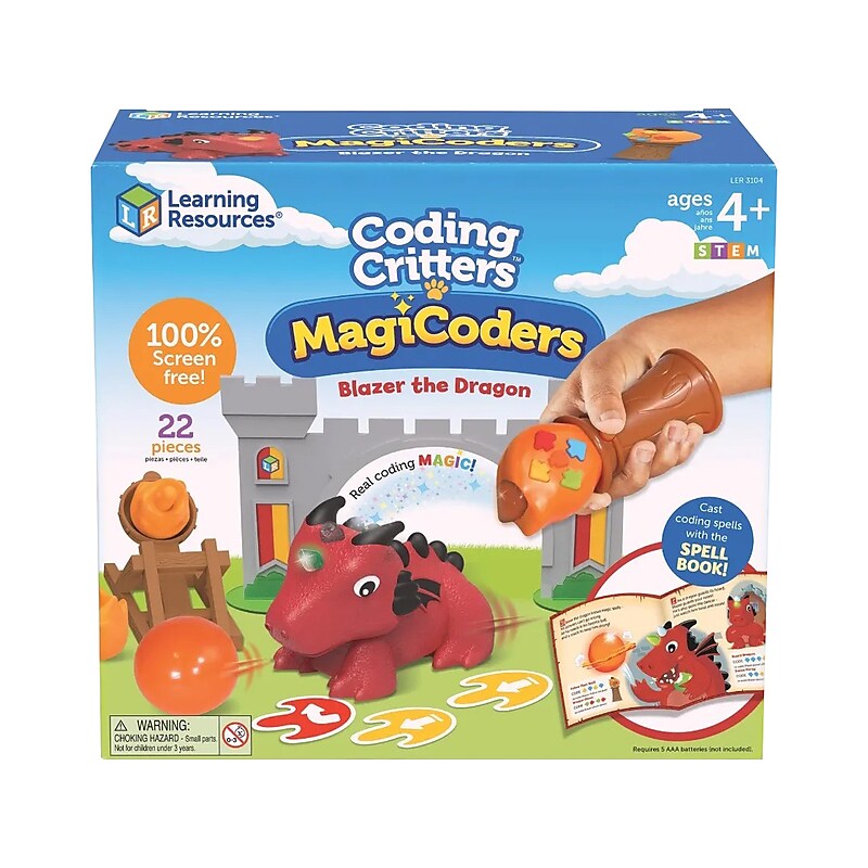 Learning Resources Coding Critters MagiCoders: Blazer the Dragon Set, Red (LER 3104) image 1