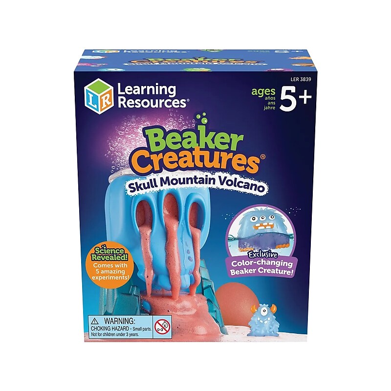 Learning Resources Beaker Creatures Skull Mountain Volcano, Blue/Red (LER3839) image 1