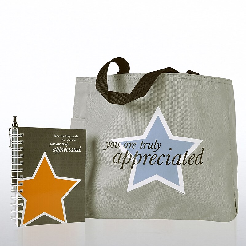 Baudville® Tote Bag With Journal And Pen, You Are Truly Appreciated image 1