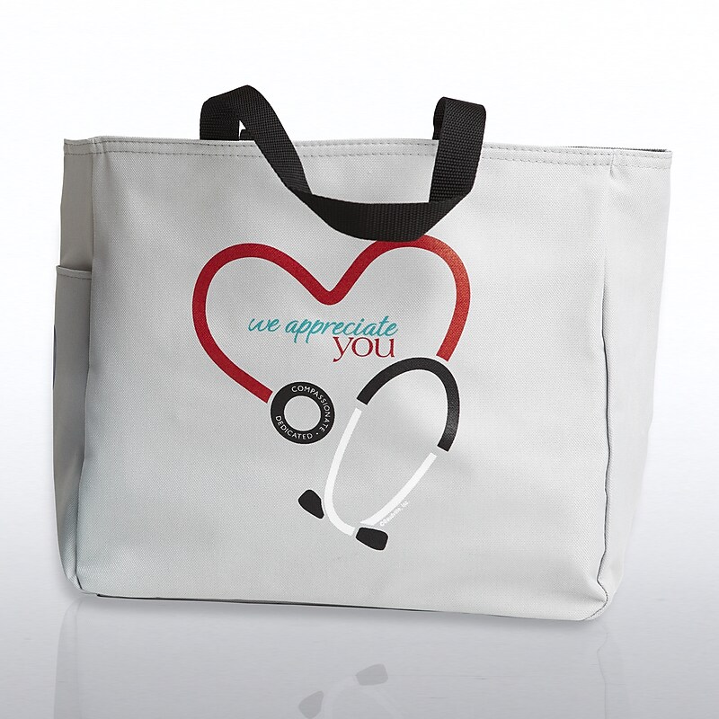 Baudville® Tote Bag, Stethoscope We Appreciate You image 1