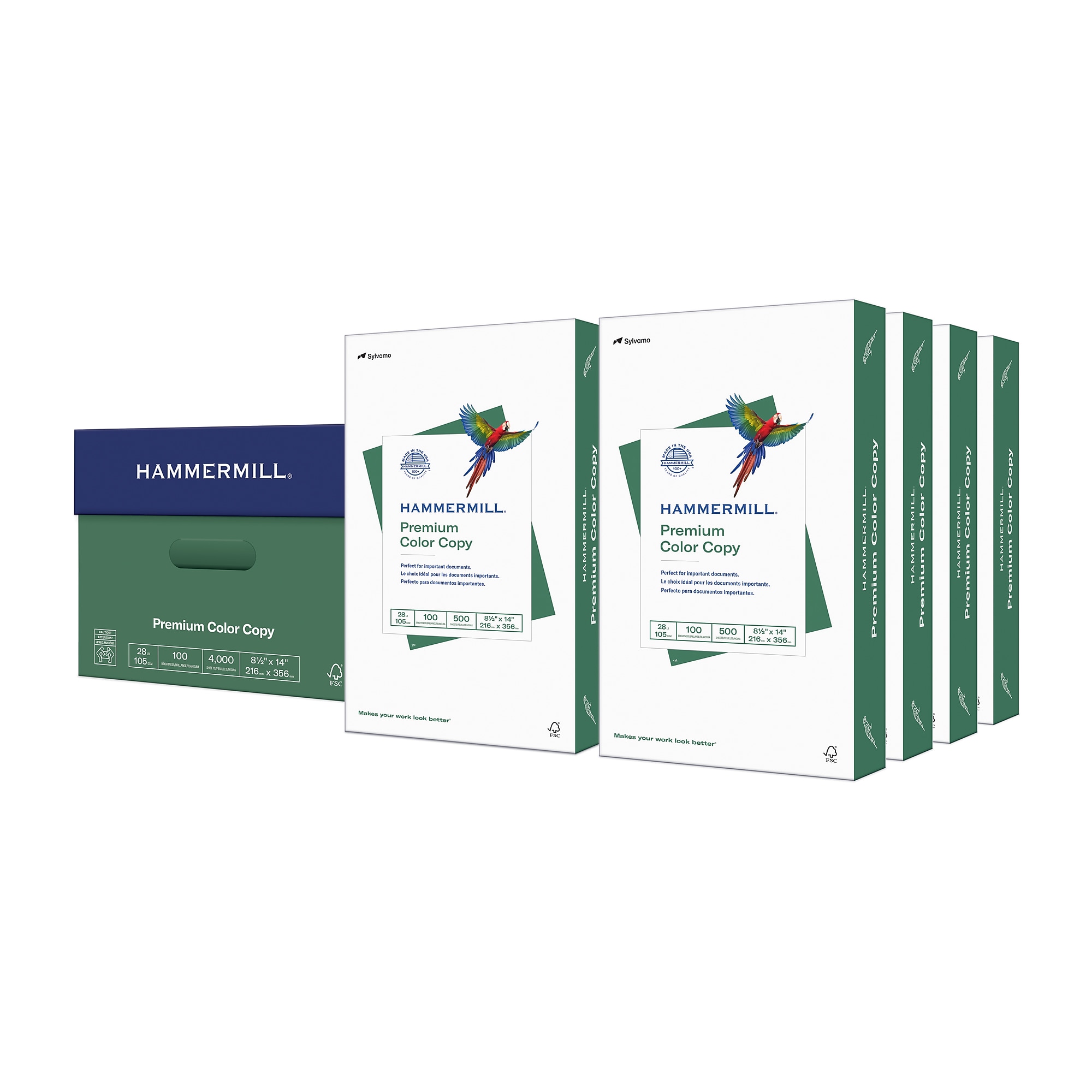 Hammermill Premium Color Copy 8.5″ x 14″ Printer Paper, 28 lbs., 100/Brightness, 8 Reams/Carton (102475) Sansujyuku sansujyuku.com