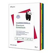 Hammermill Premium 110 lb. Cardstock Paper, 8.5" x 11", Blue/Green/Red/Yellow, 200 Sheets/Ream (168390R)
