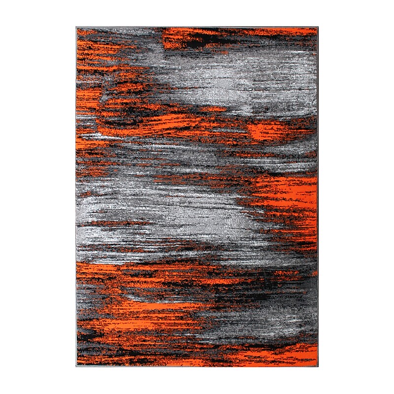 Flash Furniture Rylan Collection 8' x 10' Rectangular Area Rug, Machine Made, Olefin/Jute, Orange (ACDRGTR863810OR) image 1