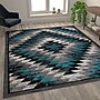 Flash Furniture Teagan Collection 8' x 10' Rectangle Area Rug, Machine Made, Olefin/Jute, Turquoise (OKRRG1106810TQ)~#|#~sp167253366_sc7