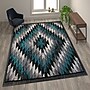 Flash Furniture Teagan Collection 5' x 7' Rectangle Area Rug, Machine Made, Olefin/Jute, Turquoise (OKRRG110657TQ)~#|#~sp167253407_sc7