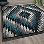 Flash Furniture Teagan Collection 5' x 7' Rectangle Area Rug, Machine Made, Olefin/Jute, Turquoise (OKRRG110657TQ)~#|#~sp167253435_sc7