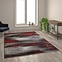 Flash Furniture Rylan Collection 6' x 9' Rectangular Area Rug, Machine Made, Olefin/Jute, Red (ACDRGTRZ86369RD)~#|#~sp167253436_sc7