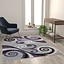 Flash Furniture Valli Collection 5' x 7' Rectangle Area Rug, Machine Made, Olefin/Jute, Purple (OKRRG110057PU)~#|#~sp167253732_sc7