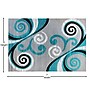 Flash Furniture Valli Collection 5' x 7' Rectangle Area Rug, Machine Made, Olefin/Jute, Turquoise (OKRRG110057TQ)~#|#~sp167253761_sc7
