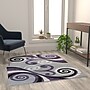 Flash Furniture Valli Collection 4' x 5' Rectangle Area Rug, Machine Made, Olefin/Jute, Purple (OKRRG110045PU)~#|#~sp167254041_sc7