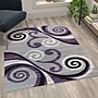 Flash Furniture Valli Collection 4' x 5' Rectangle Area Rug, Machine Made, Olefin/Jute, Purple (OKRRG110045PU)~#|#~sp167254156_sc7