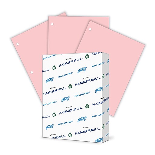 Hammermill Colored Paper 20 lb Pink Printer Paper 8.5 x 14-1 Ream (500  Sheets