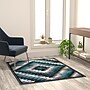 Flash Furniture Teagan Collection 4' x 5' Rectangle Area Rug, Machine Made, Olefin/Jute, Turquoise (OKRRG110645TQ)~#|#~sp167255605_sc7