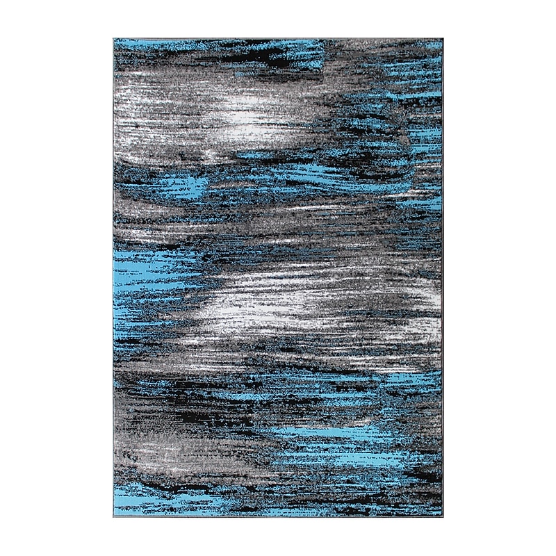 Flash Furniture Rylan Collection 5' x 7' Rectangular Area Rug, Machine Made, Olefin/Jute, Blue (ACDRGTRZ86357BL) image 1