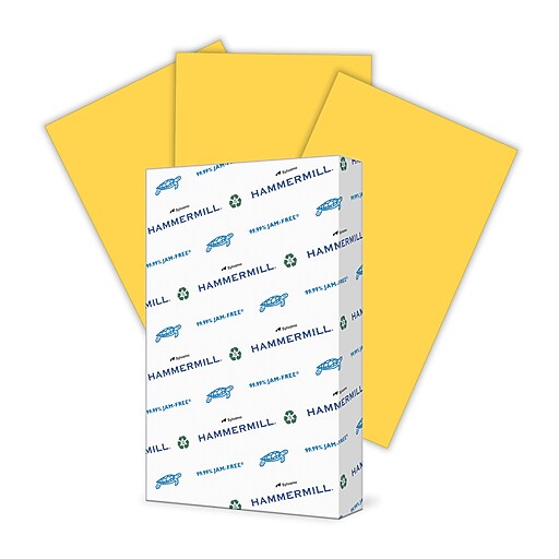 Hammermill Colors 8.5" x 14" Multipurpose Paper, 20 lbs., Goldenrod