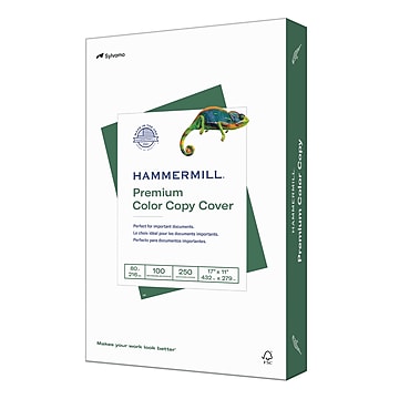 Hammermill Premium Color Copy 80 lb. Cover Paper, 11" x 17", White, 250 Sheets/Pack (HAM120037A)