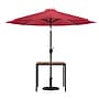 Flash Furniture Lark 3 Piece Square Outdoor Patio Table Set with Umbrella and Base, Red (XU8100UB19BRD)~#|#~sp167313305_sc7