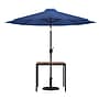 Flash Furniture Lark 3 Piece Square Outdoor Patio Table Set with Umbrella and Base, Navy (XU8100UB19BNV)~#|#~sp167313826_sc7