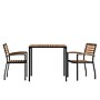 Flash Furniture Lark Outdoor Dining Table Set, Faux Teak, 3 Piece/Set (XUDG810060062)~#|#~sp167314402_sc7