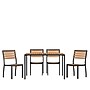 Flash Furniture Lark Patio Table Set, Faux Teak, 5 Piece/Set (XUDG304860362)~#|#~sp167315045_sc7