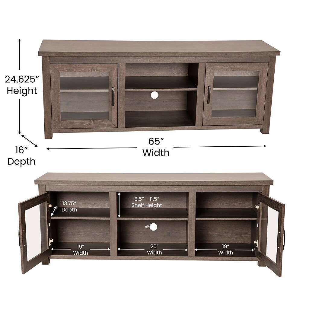 Dimensions diagram of TV stand