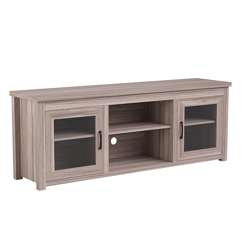 Flash Furniture Sheffield Console TV Stand, Screens up to 80", Gray Wash (GCMBLK65GY) image 1