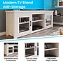 Flash Furniture Sheffield TV Stand/Entertainment Console, White Wash, Screens up to 80" (GCMBLK65WH)~#|#~sp167316006_sc7