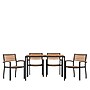 Flash Furniture Lark Outdoor Dining Table Set, Faux Teak, 5 Piece/Set (XUDG304860064)~#|#~sp167317095_sc7