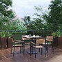 Flash Furniture Lark Indoor/Outdoor Patio Dining Table Set, Faux Teak, 5 Piece/Set (XUDG104560064)~#|#~sp167317424_sc7