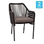 Flash Furniture Kallie Patio Club Chairs, Black/Gray, 2 Pack (SDAAD892006BK2)~#|#~sp167317521_sc7