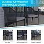 Flash Furniture Kallie Patio Club Chairs, Black/Gray, 2 Pack (SDAAD892006BK2)~#|#~sp167317537_sc7