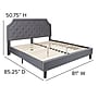 Flash Furniture Brighton Tufted Upholstered Platform Bed in Light Gray Fabric, King (SLBK4KLG)~#|#~sp167319397_sc7