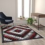 Flash Furniture Teagan Collection 5' x 7' Rectangle Area Rug, Machine Made, Olefin/Jute, Red (OKRRG110657RD)~#|#~sp167319459_sc7