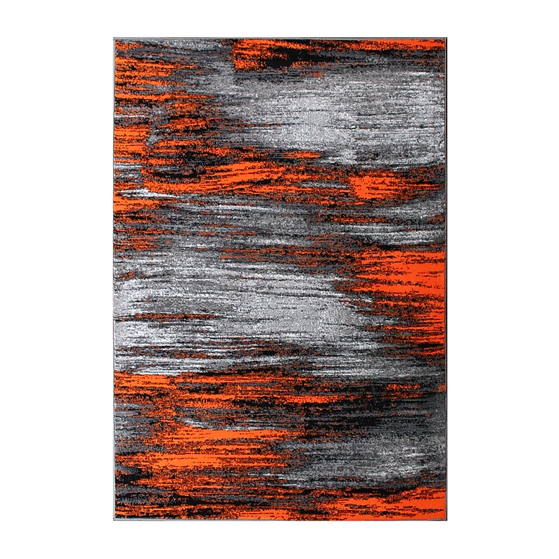 Flash Furniture Rylan Collection 5' x 7' Rectangular Area Rug, Machine Made, Olefin/Jute, Orange (ACDRGTRZ86357OR) image 1