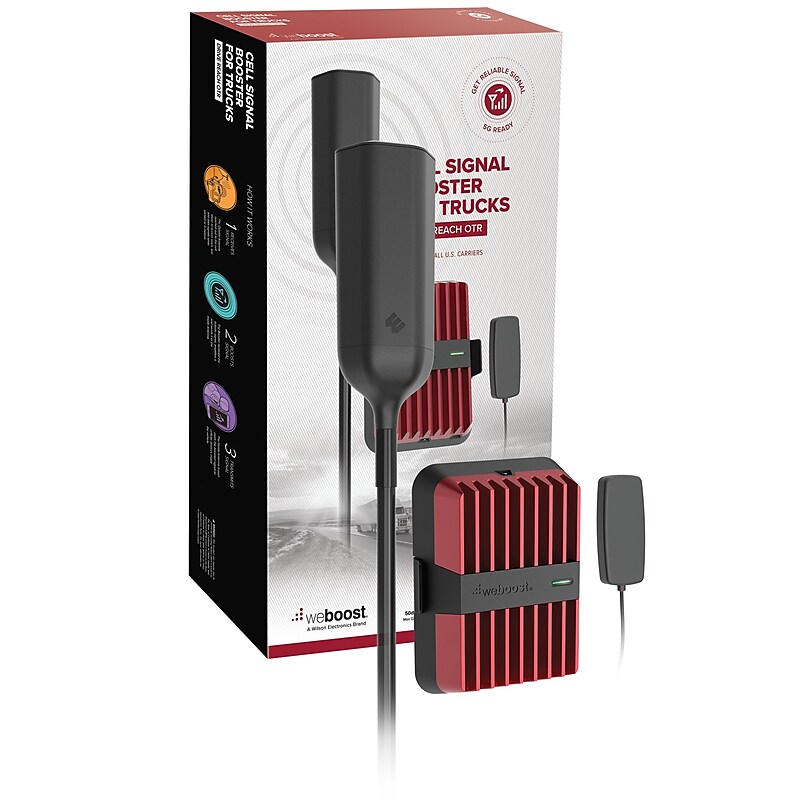 weBoost Drive Reach OTR Cell Signal Booster, Red (477154) image 1