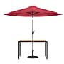 Flash Furniture Lark 3 Piece Rectangular Outdoor Patio Table Set with Umbrella and Base, Red (XU3048UB19BRD)~#|#~sp167331783_sc7