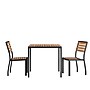 Flash Furniture Lark Patio Table Set, Faux Teak, 3 Piece/Set (XUDG810060362)~#|#~sp167333236_sc7