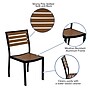 Flash Furniture Lark Patio Table Set, Faux Teak, 5 Piece/Set (XUDG810060364)~#|#~sp167333468_sc7
