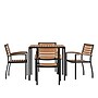 Flash Furniture Lark Outdoor Dining Table Set, Faux Teak, 5 Piece/Set (XUDG810060064)~#|#~sp167333999_sc7