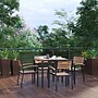 Flash Furniture Lark Outdoor Dining Table Set, Faux Teak, 5 Piece/Set (XUDG810060064)~#|#~sp167334054_sc7