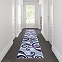 Flash Furniture Valli Collection 2' x 11' Runner Area Rug, Machine Made, Olefin/Jute, Purple (OKRRG1100211PU)~#|#~sp167334592_sc7