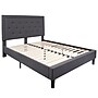 Flash Furniture Roxbury Tufted Upholstered Platform Bed in Dark Gray Fabric, Queen (SLBK5QDG)~#|#~sp167335086_sc7