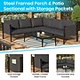 Flash Furniture Lea Indoor/Outdoor Sectional with Cushions, Black/Charcoal (GM201108SECCH)~#|#~sp167335197_sc7