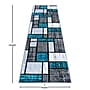 Flash Furniture Raven Collection 2' x 7' Rectangular Area Rug, Machine Made, Olefin/Jute, Turquoise (OKRRG111027TQ)~#|#~sp167335496_sc7