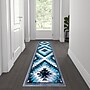 Flash Furniture Teagan Collection 2' x 7' Runner Area Rug, Machine Made, Olefin/Jute, Turquoise (OKRRG110627TQ)~#|#~sp167335853_sc7