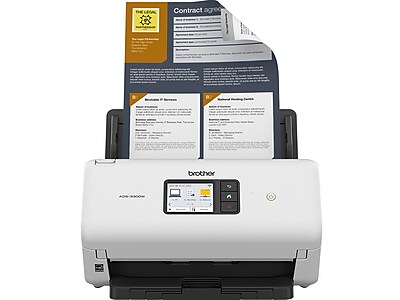 Brother ADS-3300W, Wireless High-Speed Desktop Color Scanner for Small Offices & Home Offices